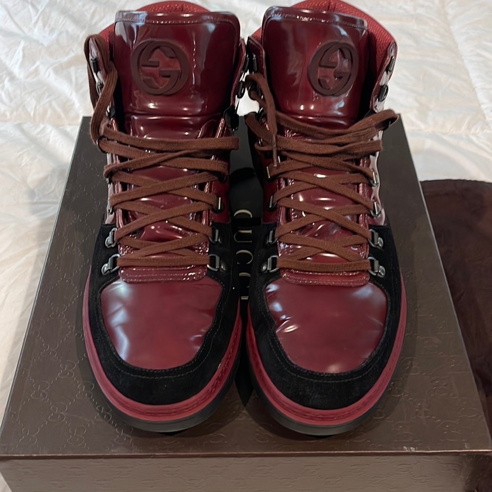 Gucci Sneakers Suede and vinyl sneaker boot